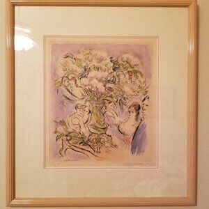 Ira Miskowitz 23.5"x21.25" Peonies limited edition signed numbered hand etching!